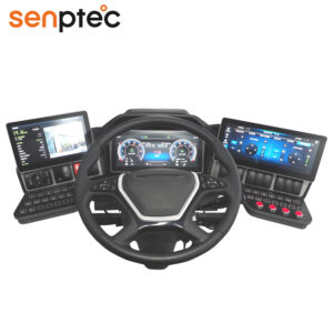 Senptec DWP is digitalized driver's work place that appliable to commercial vehicles such as public transportation buses and commercial coaches