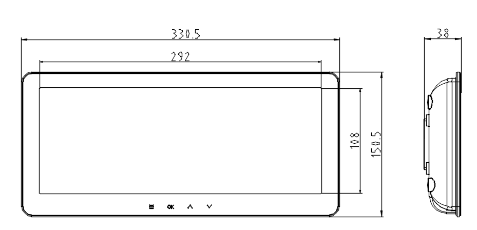 7’inch LCD instrument YB0704