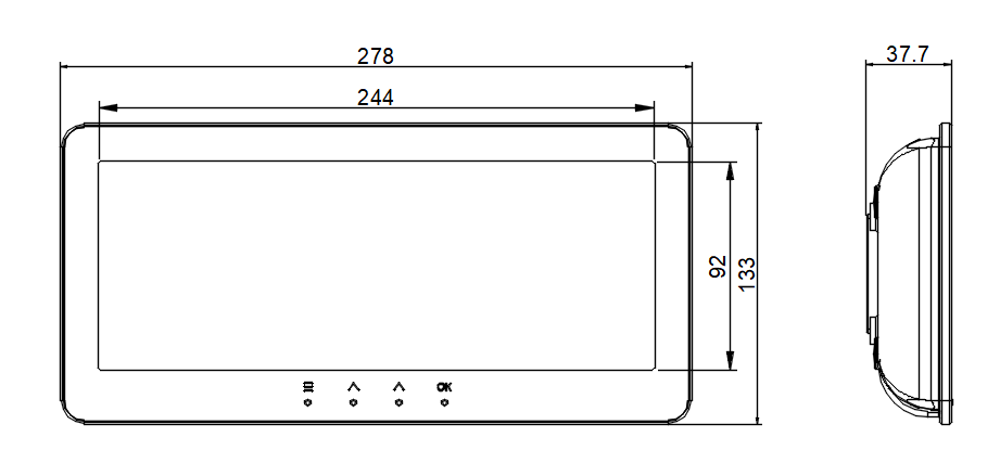 10.25’inch LCD instrument YB1002