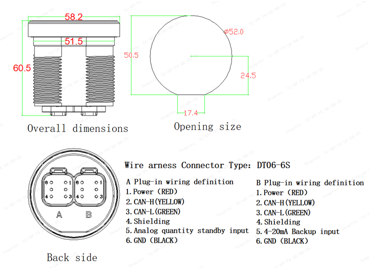 pin definition diagram of voltage gauge