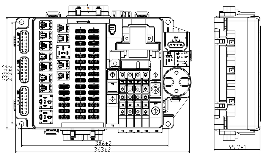 Rear Intelligent Fireproof Distribution Box HE46-15