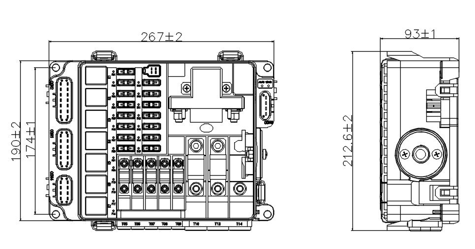 Rear Intelligent Fireproof Distribution Box HE22-8