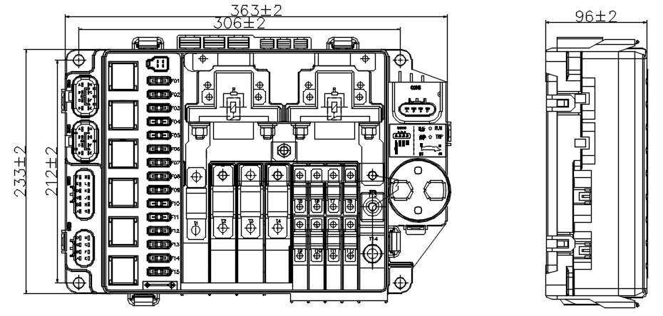 Rear Intelligent Fireproof Distribution Box HZ28-8