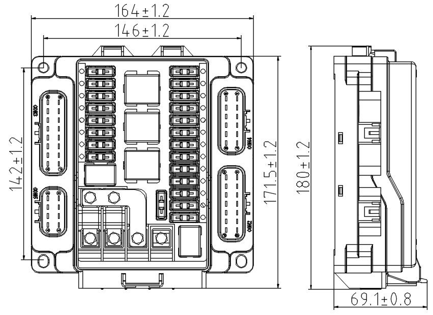 Front Intelligent Fireproof Distribution Box SP24-5