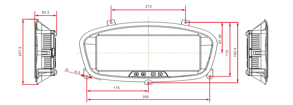 12.3 inch Full LCD Instrument Cluster